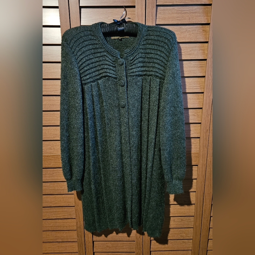 Cozy Green Knit Coat
